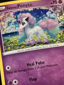 GALARIAN PONYTA Pokemon TCG Black Star Promo SWSH013 HOLO PROMO NM - Image 2