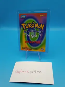 Pokemon Topps #09 Blastoise E9 of 12 Stage 3 Blue Logo - Image 3