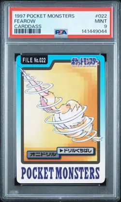1997 POCKET MONSTERS CARDDASS #022 FEAROW PSA 9 - Image 1