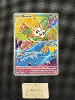 Pokemon 30th First Partner - Rowlet - MEP 043 - Illustration Art PROMO - M/NM - Image 1
