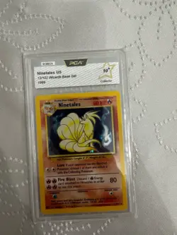 1999 Pokemon Unlimited Edition Base Set Feunard-Ninetales Holo 12/102 PCA 10+ - Image 1