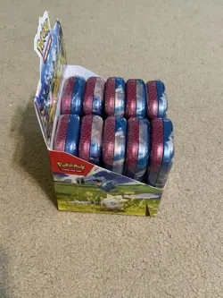 POKEMON TCG ASCENDED HEROES FACTORY SEALED MINI TINS LOT OF 10 WITH DISPLAY BOX - Image 2