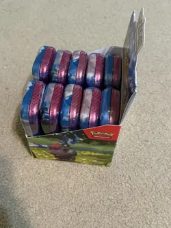 POKEMON TCG ASCENDED HEROES FACTORY SEALED MINI TINS LOT OF 10 WITH DISPLAY BOX - Image 4