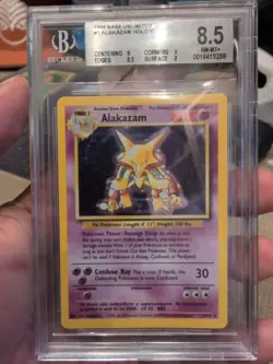 Alakazam #1 BGS 8.5 Pokemon Base Set Unlimited - Image 1