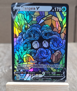 Pokemon Tangela V stained glass FAN ART NON-TCG - Image 1