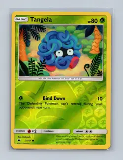 Tangela 7/147 Common Burning Shadows Pokemon Reverse Holo Lightly Played - Image 1
