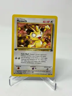 Pokemon Team Rocket 1st Edition Meowth 62/82 Non-Holo NM - Image 1
