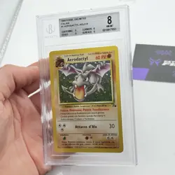 CARTA POKEMON AERODACTYL HOLO 1/62 - ITA - SET FOSSIL - BECKETT / BGS 8 - Image 3
