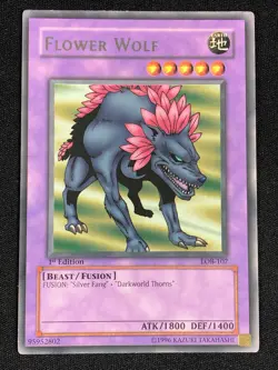 YUGIOH FLOWER WOLF 1ST LOB-107 NA PRINT (LP) - Image 1