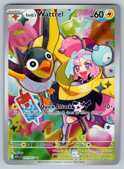 Iono's Wattrel 231/217 Illustration Rare ME: Ascended Heroes Pokemon NM - Image 1