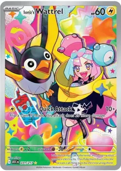 Iono's Wattrel - 231/217 - Illustration Rare - Ascended Heroes - Pokemon - NM/M - Image 1