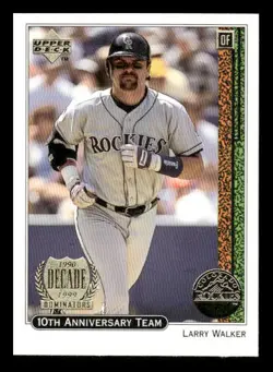 1999 Upper Deck #X29 Larry Walker 10th Anniversary Team Colorado Rockies - Image 1