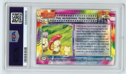 Pokemon Card The Nefarious Team Rocket #12 Holo Foil Meowth Topps 1999 PSA 7 NM - Image 2
