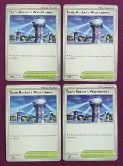Pokemon TCG 4x Team Rocket's Watchtower 180/182 Destined Rivals Playset NM - Image 1