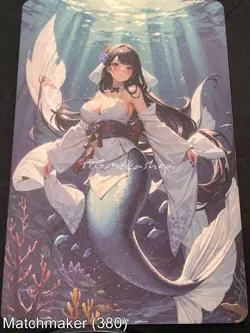 Matchmaker Spicy Waifu NSFW A5 Size Card Board Raiden Shogun Genshin Mermaid - Image 1