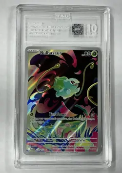 Pokemon Bulbasaur Mega Evolution 133/132 Illustration Rare Holo TAG 10 - Image 1