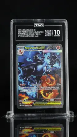 Pokemon TCG Mega Charizard X EX Phantasmal Flames 125/094 TAG 10 986 pt Subgrade - Image 1