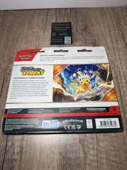Pokemon TCG Scarlet & Violet Surging Sparks 3 Pack Blister Zapdos Factory Sealed - Image 4