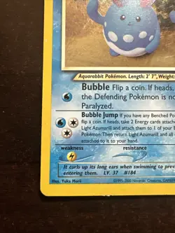 Light Azumarill 13/105 Holo LP/MP Pokemon TCG Neo Destiny WOTC - Image 5