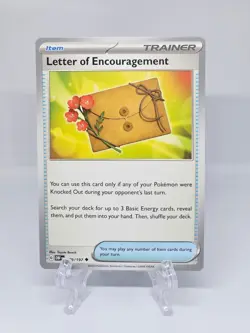 189/197 LETTER OF ENCOURAGEMENT | TRAINER | OBSIDIAN FLAMES POKEMON CARD - Image 1