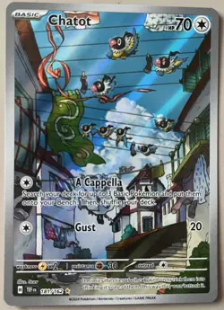Pokemon TCG Chatot 181/162 Sv05: Temporal Forces Holo - NM - Image 1
