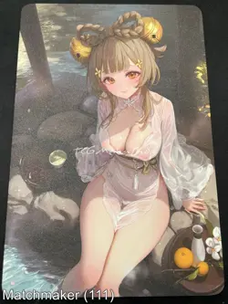 Matchmaker Spicy Waifu NSFW A5 Size Card Board Yao Yao Genshin Impact Hot Spring - Image 1