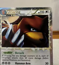 Ursaring 89/95 Holo Rare Prime HGSS Unleashed 2010 Pokemon TCG - Image 3