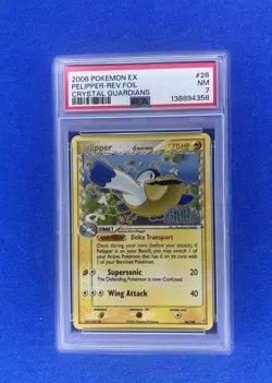 2006 Pelipper (Reverse Holo) 26/100 EX Crystal Guardians Pokemon TCG PSA 7 - Image 1