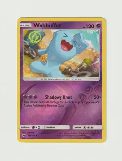 Wobbuffet Pokemon TCG Sun & Moon SM Burning Shadows Card 49/147 Reverse Holo - Image 1