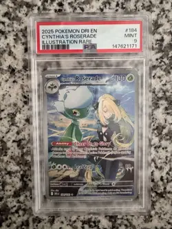 Pokemon TCG Cynthia's Roserade 184/182 IR Destined Rivals PSA9 - Image 1
