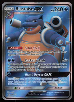 PL - Blastoise GX SM189 - Black Star Promo - Full Art Ultra Rare Pokemon Card - Image 1