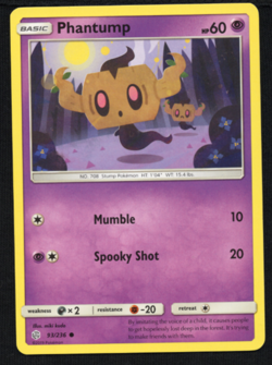 Phantump 93/236 Regular SM: Cosmic Eclipse | miki kudo NM Pokemon Card - Image 1