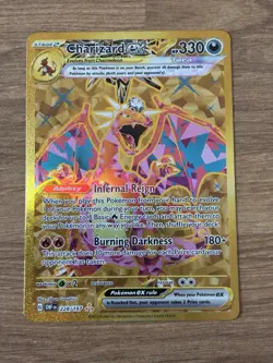 Pokemon TCG Charizard ex Obsidian Flames 228/197 Gold Hyper Rare - Image 1