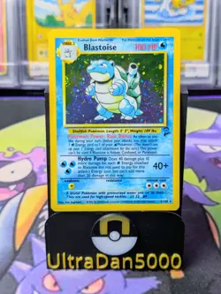 Blastoise Base Set 2 Holo Rare Card 2 /130 Vintage WOTC Pokemon Card - Image 1