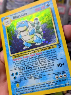 Blastoise Base Set 2 Holo Rare Card 2 /130 Vintage WOTC Pokemon Card - Image 3