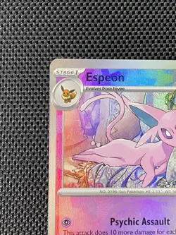Pokemon Espeon 033/131 Prismatic Evolutions Promo Holo Rare Master Ball LP/NM - Image 2