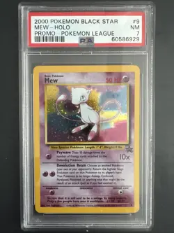 2000 Pokemon Black Star Mew-Holo-Promo Nm 7 - Image 1