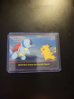 Topps Pokemon Card EP12 Here Comes the Squirtle Squad Holo Foil Blue-Logo - Image 1