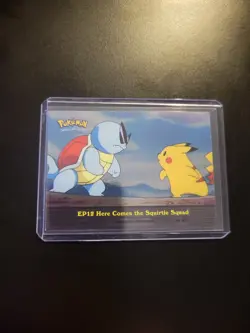 Topps Pokemon Card EP12 Here Comes the Squirtle Squad Holo Foil Blue-Logo - Image 3