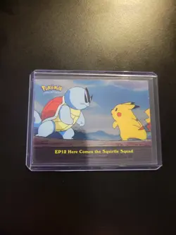 Topps Pokemon Card EP12 Here Comes the Squirtle Squad Holo Foil Blue-Logo - Image 4