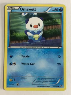 Pokemon TCG Black & White Oshawott 27/114 Moderately Played - Image 1