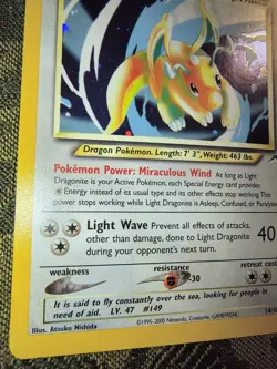 Pokemon Light Dragonite Neo Destiny 14/105 Holo Rare Holo Rare Vintage TCG - Image 2