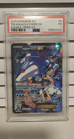 Pokemon TCG Team Aqua's Kyogre EX #6/34 Double Crisis Ultra Rare Psa 1 - Image 1