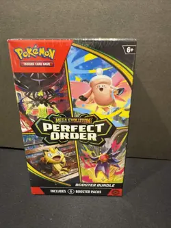 Pokemon TCG: Mega Evolution-Perfect Order Booster Bundle (6 Packs) New Sealed - Image 1