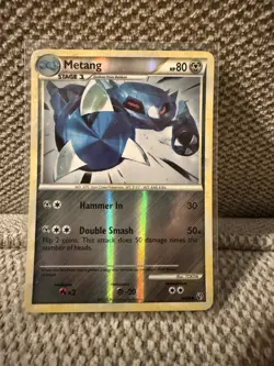 Metang 30/90 Reverse Holo Uncommon HGSS Undaunted Pokemon Card - Image 1