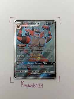Pokemon Card Incineroar GX 167/181 Team Up Full Art Ultra Rare Holo - Image 1