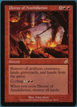 Decree of Annihilation Scourge NM Red Rare MAGIC MTG CARD (ID# 162508) ABUGames - Image 1