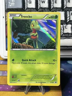 Treecko XY36 Black Star Holo Rare Promo XY TCG Pokemon Card LP - Image 1