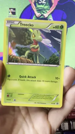 Treecko XY36 Black Star Holo Rare Promo XY TCG Pokemon Card LP - Image 2