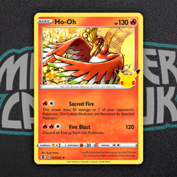 Pokemon TCG Ho-Oh Celebrations Holo Rare Card 001/025 NM Condition - Image 1